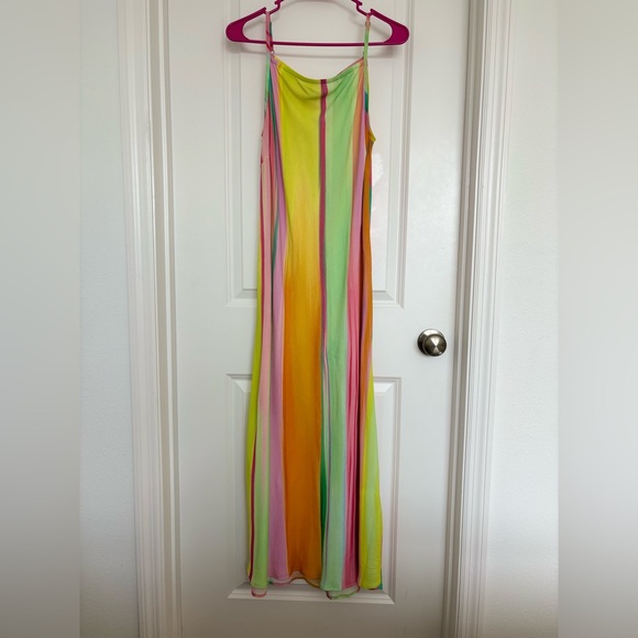 CIKA DRESS BY FRNCH-From Evergreen Clothing. ***Retail $105*** Diagonal rainbow - Picture 9 of 9